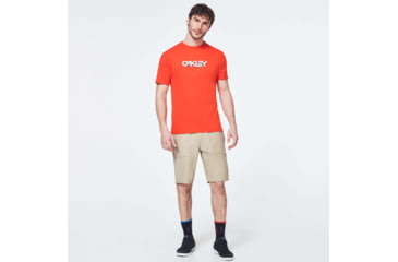 Image of Oakley Stone B1B Logo Short Sleeve Tee - Mens, Energetic Orange, Extra Small, FOA400040-7EN-XS