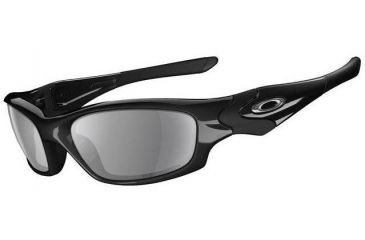 Image of Oakley Straight Jacket Polished Black Frame w/ Light Grey Polarized Lenses Sunglasses 12-935J