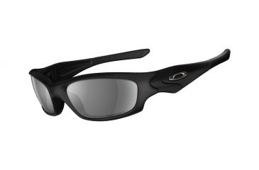 Image of Oakley Straight Jacket Sunglasses, Asian Fit, Matte Blk Frm, Grey Lens, Polar 24-124