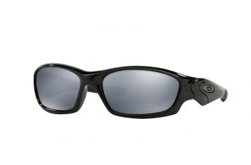 Image of Oakley Straight Jacket Sunglasses 12-935-61 - Jet Black Frame, Black Iridium Polarized Lenses