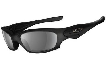 Image of USED Oakley SI Straight Jacket Sunglasses, Matte Black Frame, Polarized Grey Lens 11-014, EDEMO1