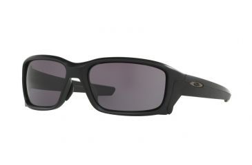 Image of Oakley STRAIGHTLINK A OO9336 Sunglasses 933603-58 - Matte Black Frame, Warm Grey Lenses