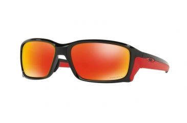 Image of Oakley Straightlink A OO9336 Sunglasses 933606-58 - Polished Black Frame, Prizm Ruby Lenses