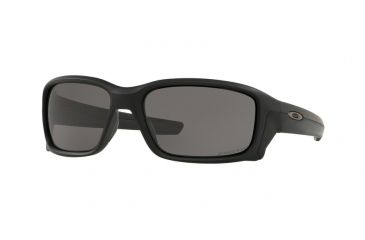 Image of Oakley Straightlink OO9331 Sunglasses 933121-58 - Matte Black Frame, Prizm Grey Polar Lenses