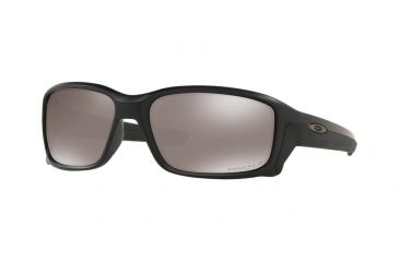 Image of Oakley Straightlink OO9331 Sunglasses 933124-58 - Matte Black Frame, Prizm Black Polarized Lenses