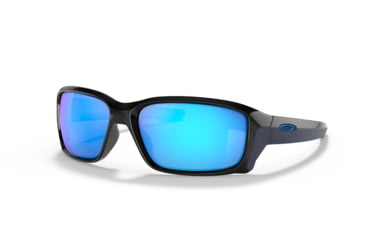Image of Oakley Straightlink Sunglasses, Polished Black Frame, Prizm Sapphire Lens, 58, OO9331-933127-58