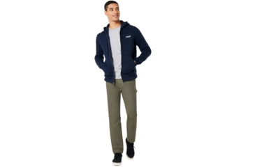 Image of Oakley Street Logo Full Zip Fleece - Mens, Fathom, Extra Large, 472417-6AC-XL