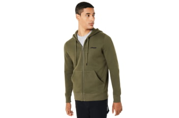 Image of Oakley Street Logo Fz Fleece - Mens, Dark Brush, Extra Large, 472417-86V-XL