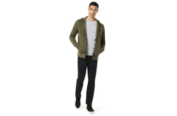 Image of Oakley Street Logo Fz Fleece - Mens, Dark Brush, Extra Large, 472417-86V-XL
