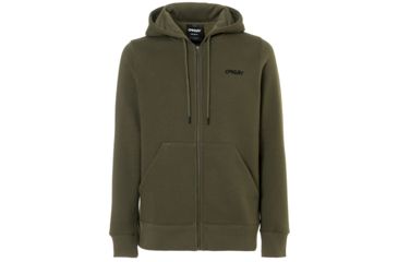 Image of Oakley Street Logo Fz Fleece - Mens, Dark Brush, Extra Large, 472417-86V-XL