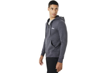 Image of Oakley Street Logo Fz Fleece - Mens, Jet Black Heather, Extra Large, 472417-01S-XL