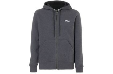 Image of Oakley Street Logo Fz Fleece - Mens, Jet Black Heather, Extra Large, 472417-01S-XL