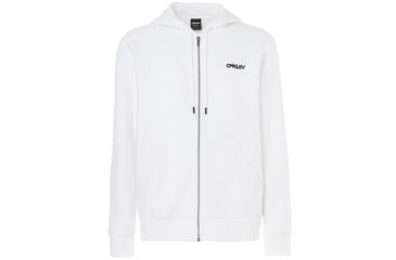 Image of Oakley Street Logo Fz Fleece - Mens, White, Extra Large, 472417-100-XL