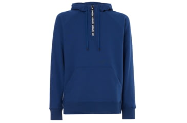 Image of Oakley Street Logo Half Zip Fleece - Mens, Dark Blue, Extra Large, 472418-609-XL