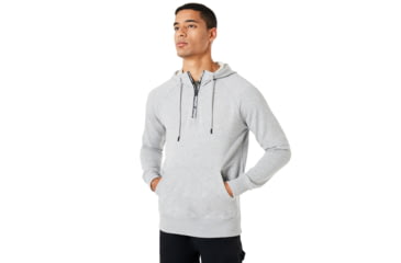 Image of Oakley Street Logo Half Zip Fleece - Mens, Granite Heather, Extra Large, 472418-24L-XL