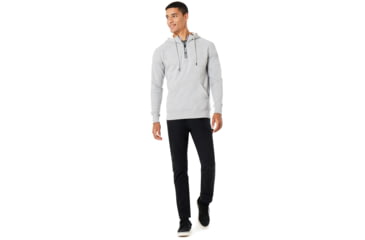 Image of Oakley Street Logo Half Zip Fleece - Mens, Granite Heather, Extra Large, 472418-24L-XL