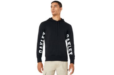Image of Oakley Street Logo Hooded Fleece - Mens, Blackout, Large 472422-02E-L