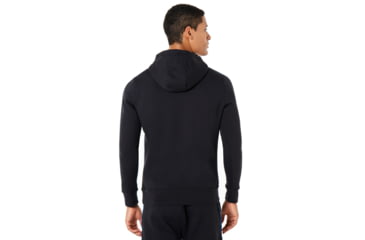 Image of Oakley Street Logo Tape Hooded Fleece - Mens, Blackout, Medium, 472421-02E-M