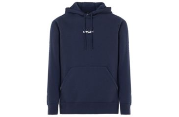 Image of Oakley Street Logo Tape Hooded Fleece - Mens, Fathom, Large, 472421-6AC-L