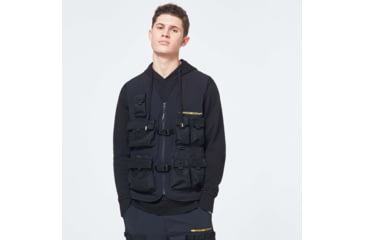 Image of Oakley Stretch Logo Patch Vest - Mens, Blackout, Large, FOA400008-02E-L