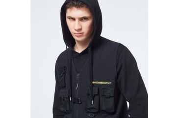 Image of Oakley Stretch Logo Patch Vest - Mens, Blackout, Large, FOA400008-02E-L