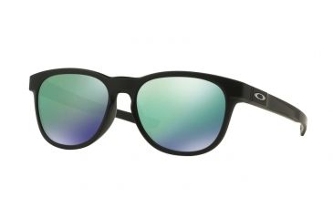 Image of Oakley STRINGER OO9315 Sunglasses 931507-55 - Matte Black Frame, Jade Iridium Lenses