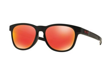 Image of Oakley STRINGER OO9315 Sunglasses 931509-55 - Matte Black Frame, Ruby Iridium Lenses