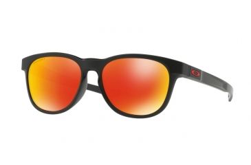 Image of Oakley STRINGER OO9315 Sunglasses 931516-55 - Matte Black Frame, Prizm Ruby Lenses