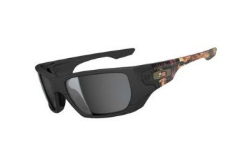 Image of Oakley Style Switch Mens Sunglasses Matte Black - Alpha Decay Frame, Dark Grey Lens OO9194-15
