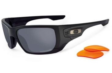 Image of Oakley Style Switch Sunglasses, Matte Black Frame, Persimmon and Polarized Grey Lenses OO9194-12
