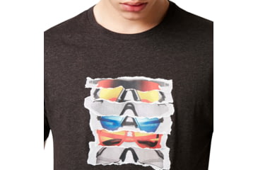 Image of Oakley SunglaShort Sleeve Print Tee - Mens, Dark Grey Hthr, Medium, 457871-29A-M