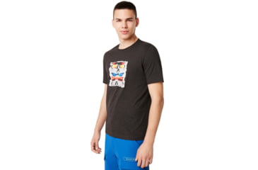 Image of Oakley SunglaShort Sleeve Print Tee - Mens, Dark Grey Hthr, Medium, 457871-29A-M