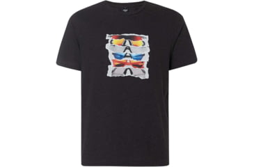 Image of Oakley SunglaShort Sleeve Print Tee - Mens, Dark Grey Hthr, Medium, 457871-29A-M