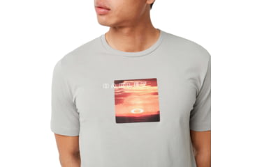 Image of Oakley Sunset Print Tee - Mens, Stone Gray, Small, 457548-22Y-S