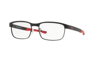 Image of Oakley SURFACE PLATE OX5132 Single Vision Prescription Eyeglasses 513204-54 - Matte Black Frame, Clear Lenses