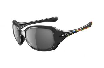 Image of Oakley TACA Necessity Polished Black Frame w/ Grey Lenses Women's Sunglasses OO9122-07