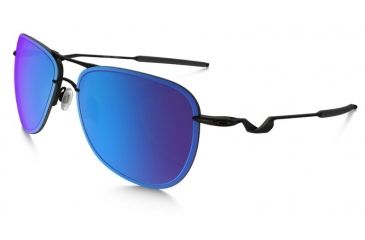 Image of Oakley Tailpin Sunglasses Satin Black Frame, Sapphire Iridium Polarized Lens-OO4086-08