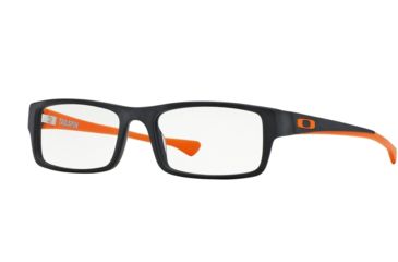 Image of Oakley Tailspin Progressive Prescription Eyeglasses 109905-55 - Satin Black/Orange Frame