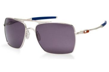 Image of Oakley Team USA Deviation Polished Chrome Frame w/ Warm Grey Lenses Sunglasses OO4061-09