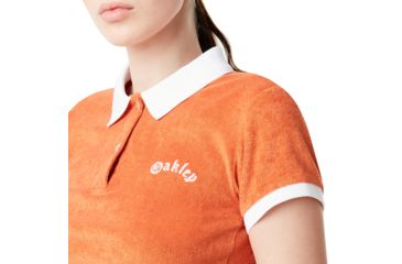 Image of Oakley Terry Short Sleeve Polo Tnp - Womens, Dark Orange, Large, 532373-71E-L