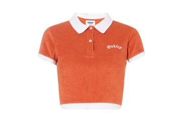 Image of Oakley Terry Short Sleeve Polo Tnp - Womens, Dark Orange, Large, 532373-71E-L