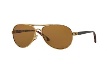 Image of Oakley TIE BREAKER OO4108 Single Vision Prescription Sunglasses OO4108-410803-56 - Lens Diameter 56 mm, Frame Color Satin Gold