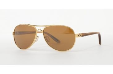 Image of Oakley TIE BREAKER OO4108 Single Vision Prescription Sunglasses OO4108-410806-56 - Lens Diameter 56 mm, Frame Color Polished Gold