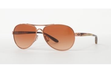 Image of Oakley TIE BREAKER OO4108 Single Vision Prescription Sunglasses OO4108-410808-56 - Lens Diameter 56 mm, Frame Color Rose Gold