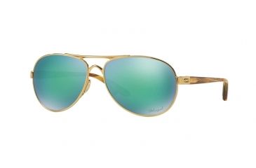 Image of Oakley TIE BREAKER OO4108 Single Vision Prescription Sunglasses OO4108-410812-56 - Lens Diameter 56 mm, Frame Color Polished Gold