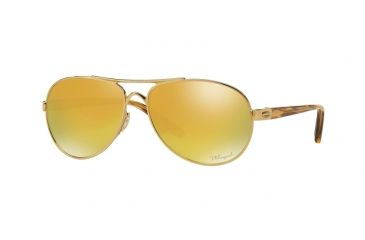 Image of Oakley TIE BREAKER OO4108 Single Vision Prescription Sunglasses OO4108-410813-56 - Lens Diameter 56 mm, Frame Color Polished Gold