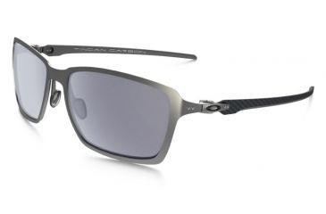 Image of Oakley Tincan Carbon Sunglasses Satin Chrome Frame, Grey Lens-OO6017-01