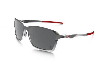Image of Oakley Tincan Ferrari Edition Mens Sunglasses, Black Chrome Frame, Black Iridium Polarized Lens OO4082-09