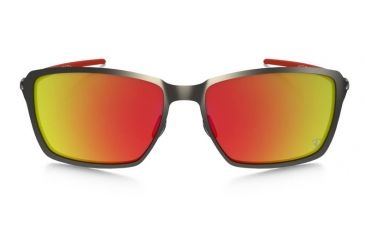 Image of Oakley Tincan Sunglasses Carbon/Carbon Frame, Ruby Iridium Lens-OO6017-07