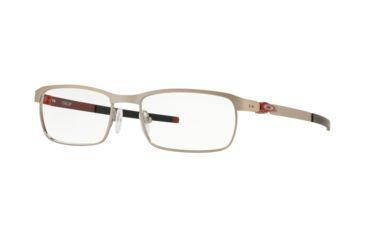 Image of Oakley Tincup Eyeglass Frames 318407-52 - Powder Satin Chrome Frame, Clear Lenses
